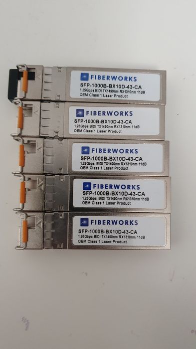 Moduły sfp parametry na zdjęciu