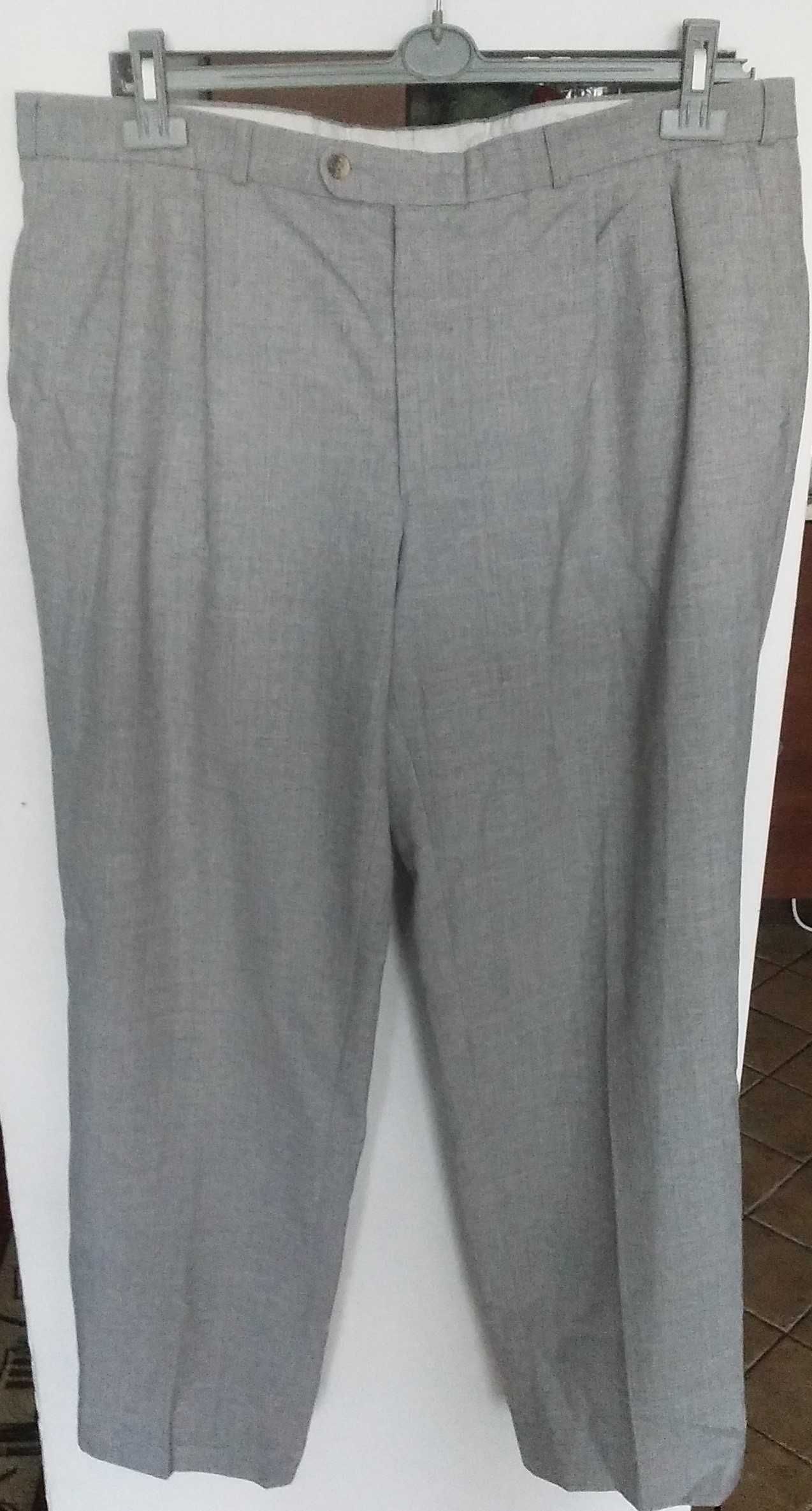 Spodnie wełniane, Gardeur, siwe,L/XL ?, wiosna, lato