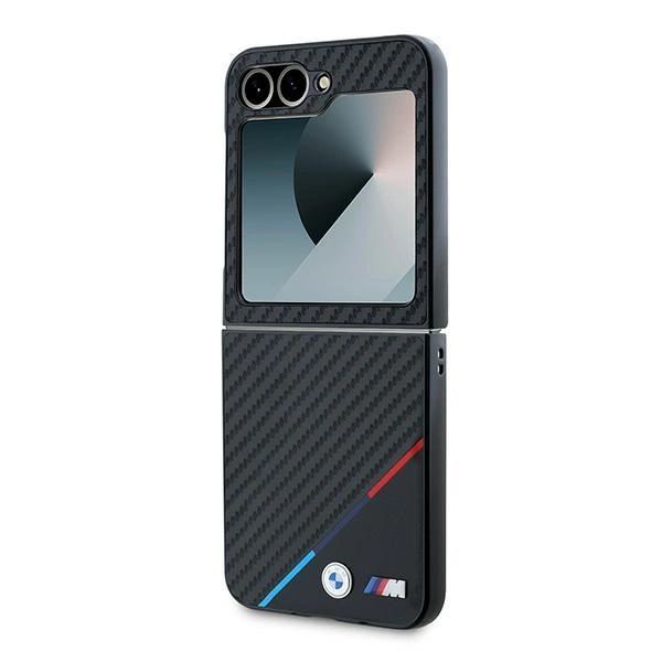 Etui BMW Carbon Tricolor na Samsung Galaxy Z Flip 6 - czarne