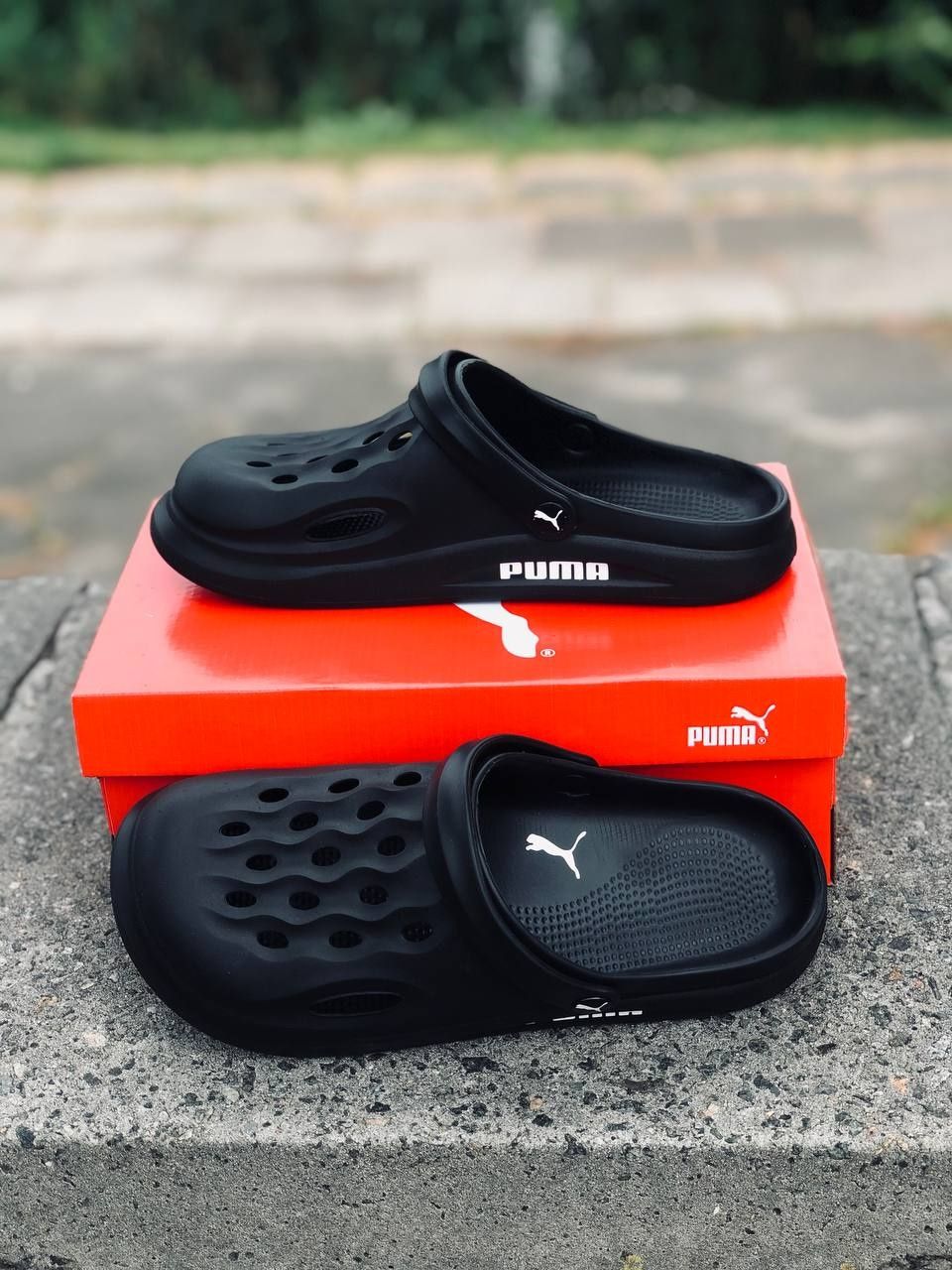 Мужские Шлепанцы Пума Летние черные тапочки Puma Соловічв капці Пума