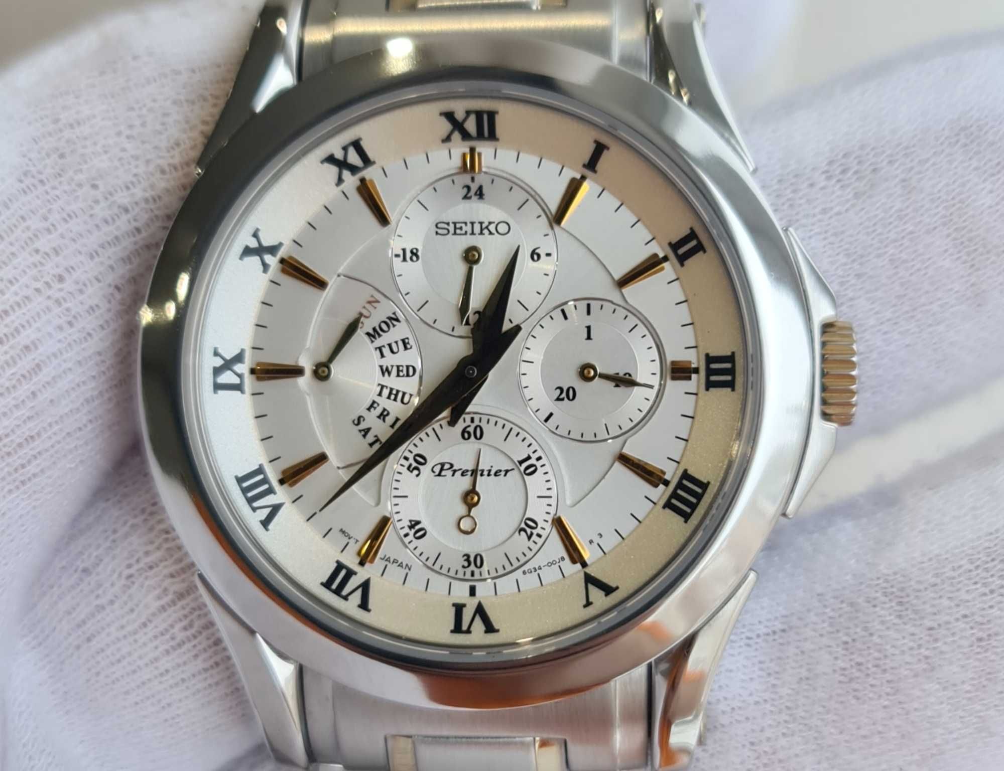 Чоловічий годинник часы Seiko Premier SRL032P1 Sapphire 40mm 100m