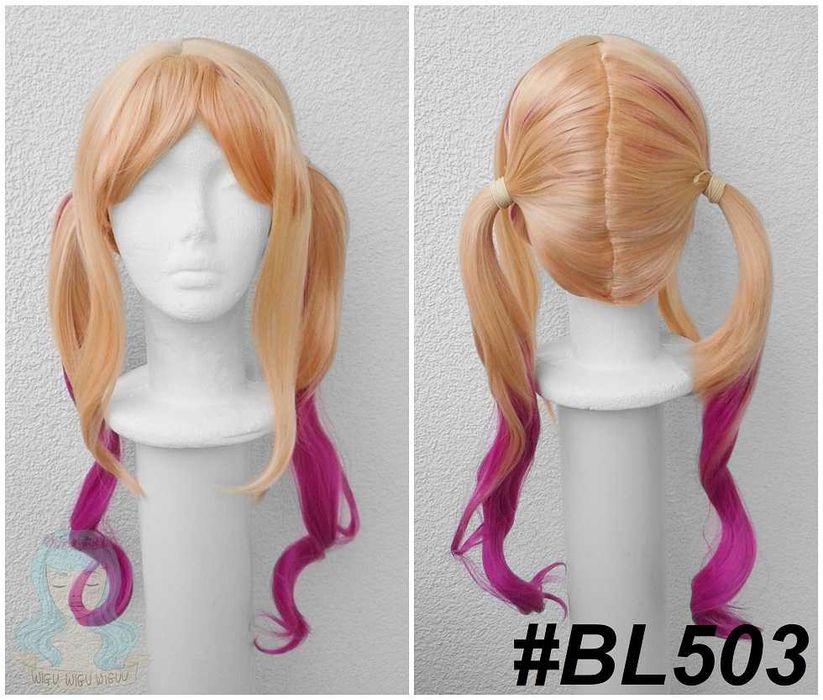 Marin Kitagawa blond peruka cosplay wig z różowymi kitkami ombre