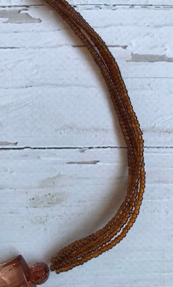Stylowy Piękny Damski Naszyjnik Koraliki Masa Perłowa Etno Boho Nowy !