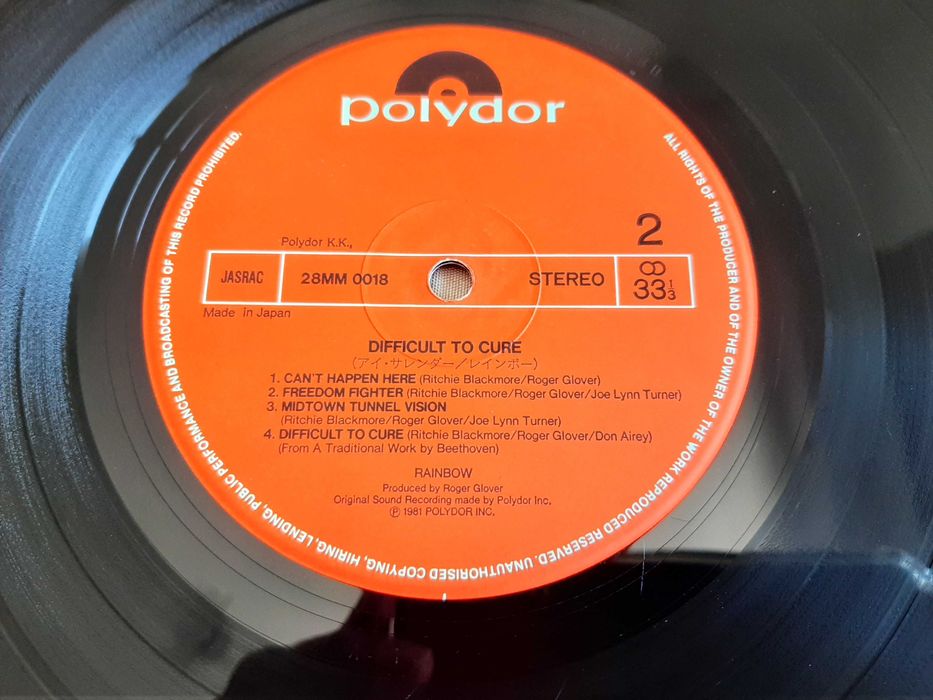 Rainbow - Difficult To Cure - Japão - Vinil LP