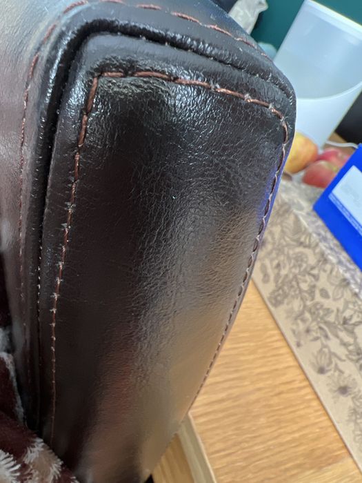 Stół rozkładany i krzesła HENRIKSDAL skóra 6 szt