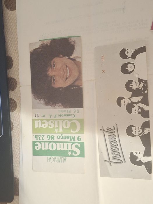 Bilhetes antigos concerto trovante simone elba ramalho