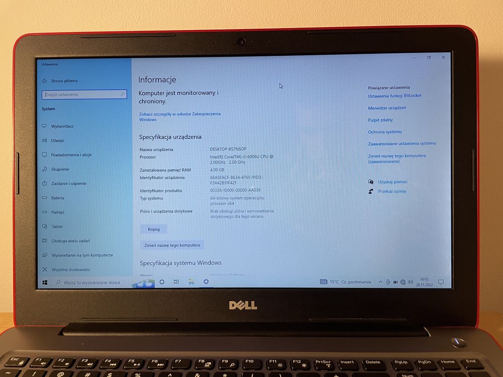 Laptop Dell Inspiron 5567