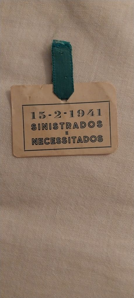 Recordação  e memória  "Sinistrados e necessitados" coclone de 1941