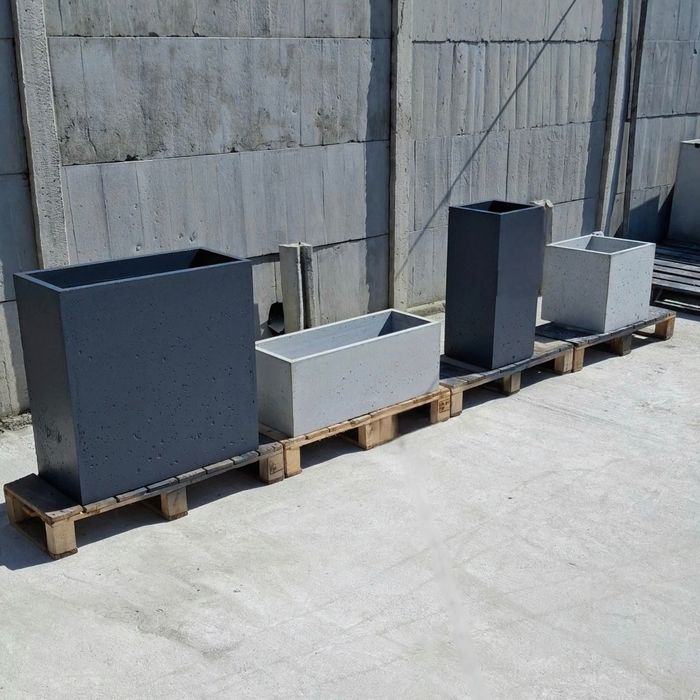 Donica betonowa doniczka ogrodowa donice tarasowa beton architektonicz