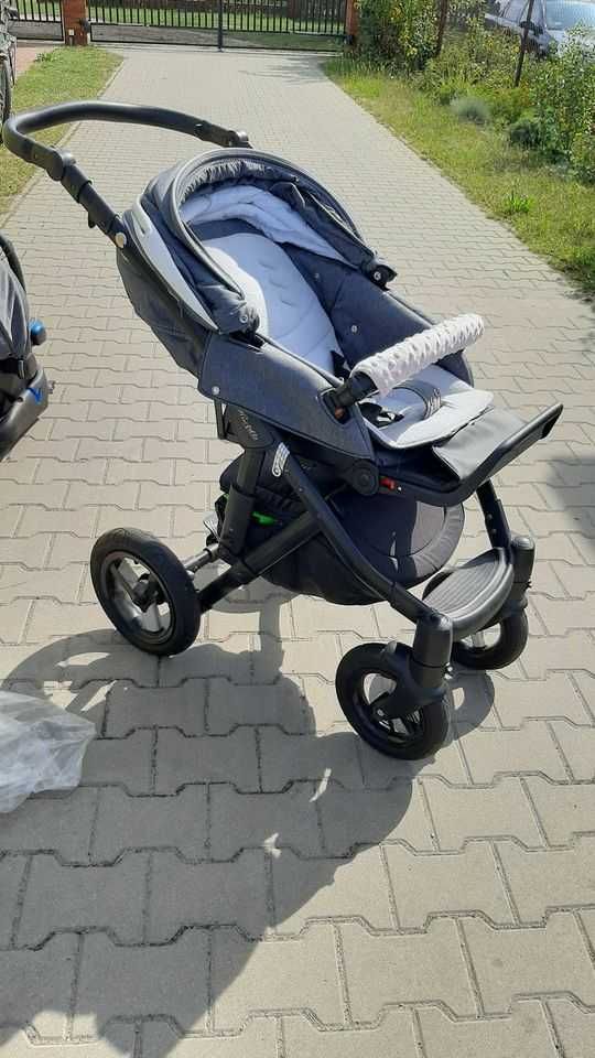 Wózek Adamex Barletta 3w1 plus baza isofix carlo / jet