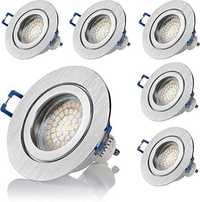 6-częściowy kompletny zestaw okrągłych reflektorów sufitowych LED