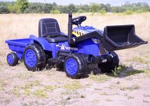 Autko TRAKTOR NA AKUMULATOR Z PRZYCZEPĄ dzieci zabawka jeździk RC