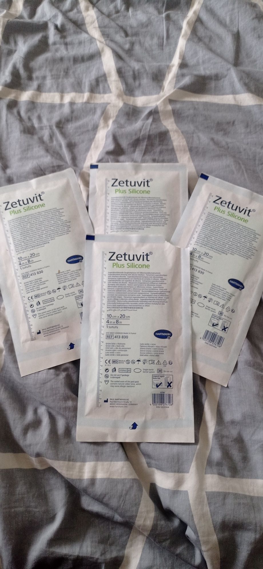 Plastry/ opatrunki zetuvit plus silicone 4 szt.