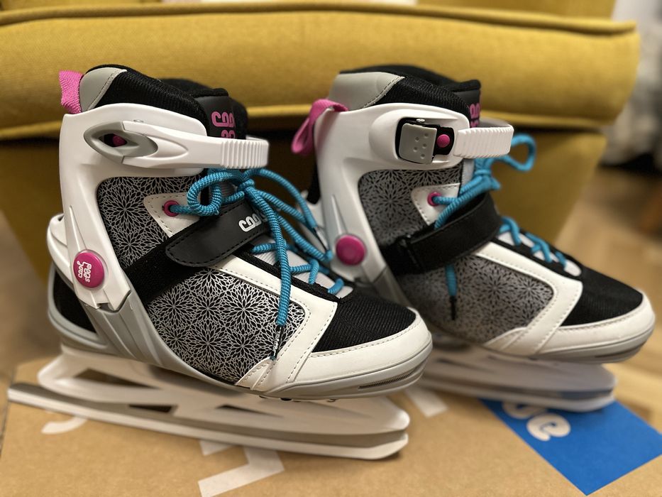 Okazja!! Łyżwy damskie, jak nowe,  rozm. 39, piękne, naostrzone!