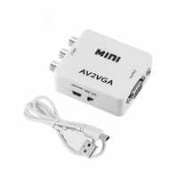 Переходник-конвертер AV2VGA (AV RCA к VGA) активный