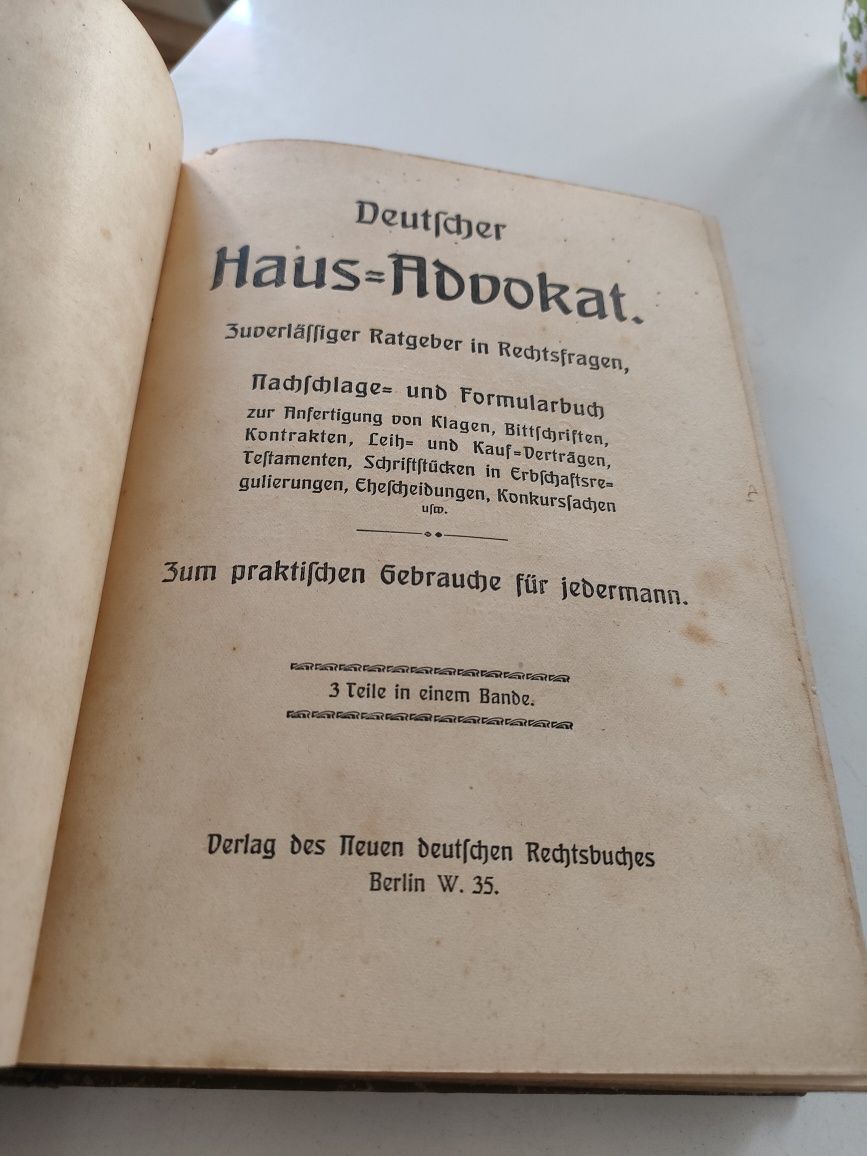 Przewodnik po zagadnieniach prawnych Deutscher Haus-Advokat 1910