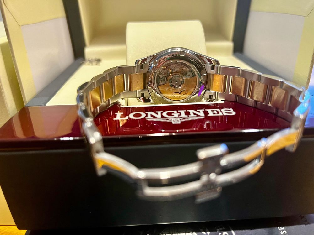 Longines Conquest Classic Lady 29,5mm stal, 18k złoto, diamenty