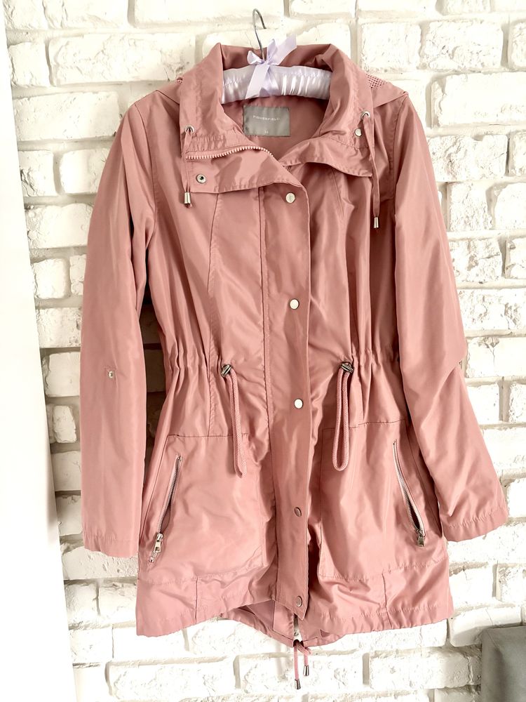 Pudrowa parka kurtka wiosenna XS