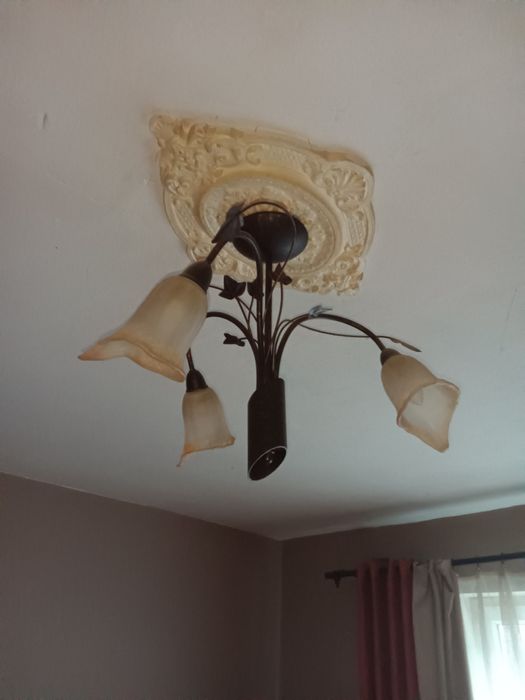 Lampa sufitowa mosiężne kwiaty okazja