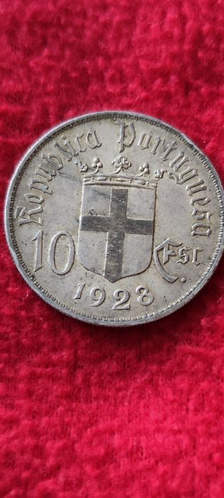 2 moedas de prata 10$, 1928 Rep. Portuguesa Comemorativas Batalha de O