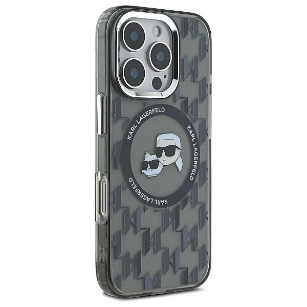 Etui Karl Lagerfeld IML Monogram Karl & Choupette Head MagSafe na iPho