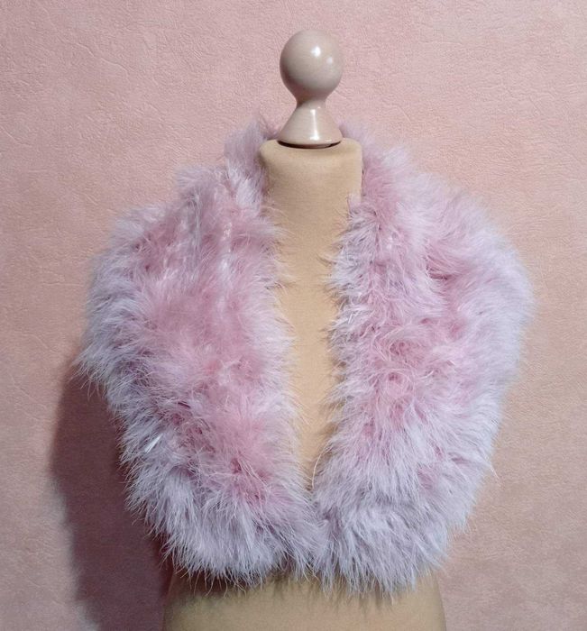 Нежная розовая накидка из лебяжьего пуха,  Promod (Франция).