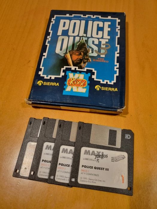 Police Quest 3 jogo PC Big Box computador IBM vintage antigo