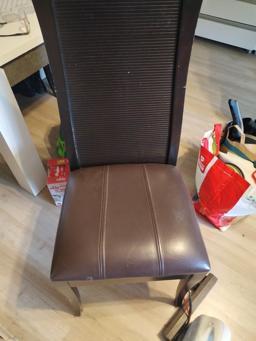 Krzesła prestiż ratan skóra