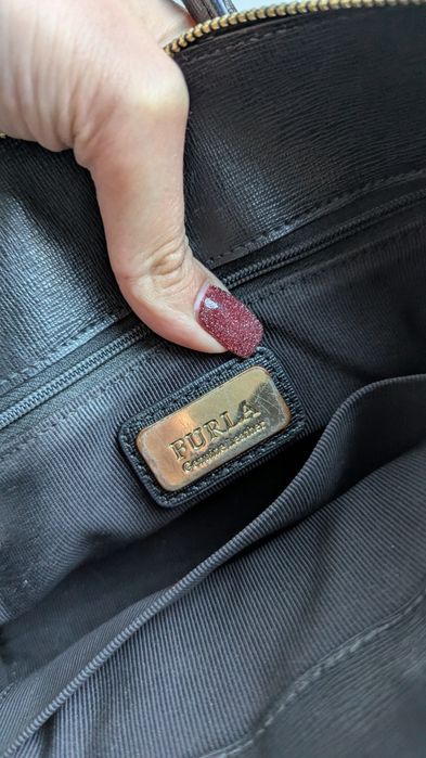 Сумка Furla оригінал шкіра сафьяно + фірмовий брелок