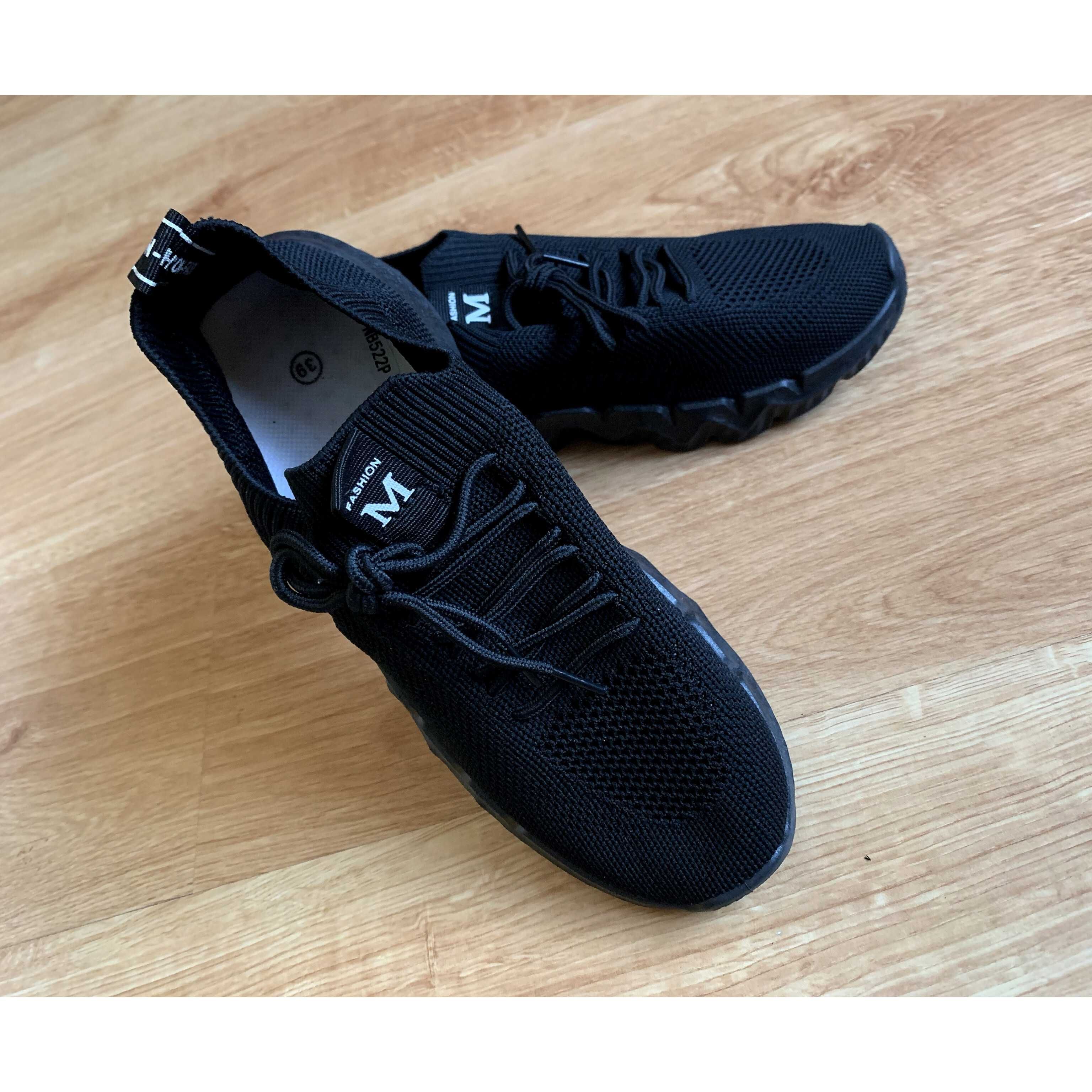 Nowe czarne adidasy sneakersy 38