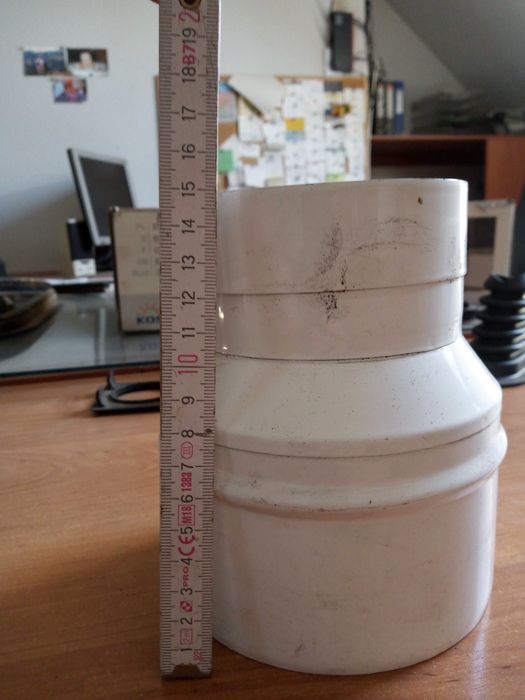 redukcja biała kominowa koncentryczna 125/90