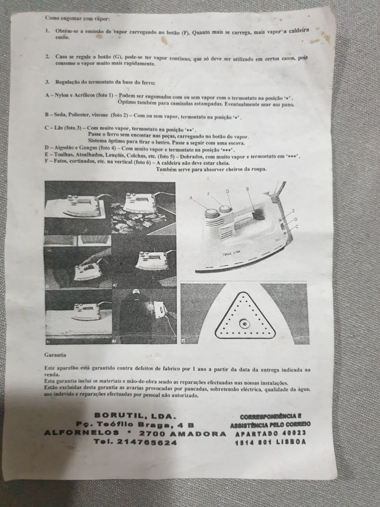 Ferro com caldeira incorporada