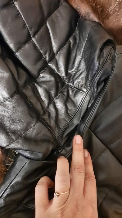 Зимняя кожаная  куртка