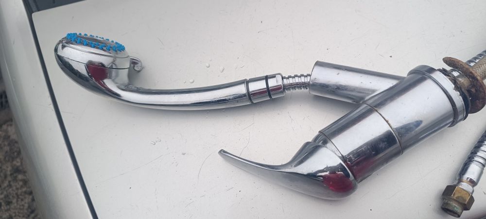 Torneira Misturadora de Cozinha 2 Águas com Chuveiro, Abertura de água