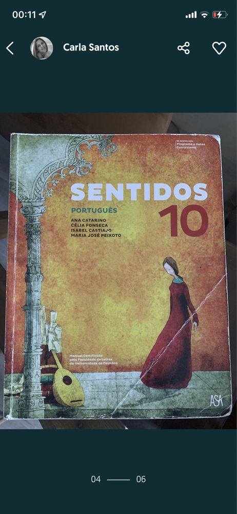 Livro Português Sentidos 10