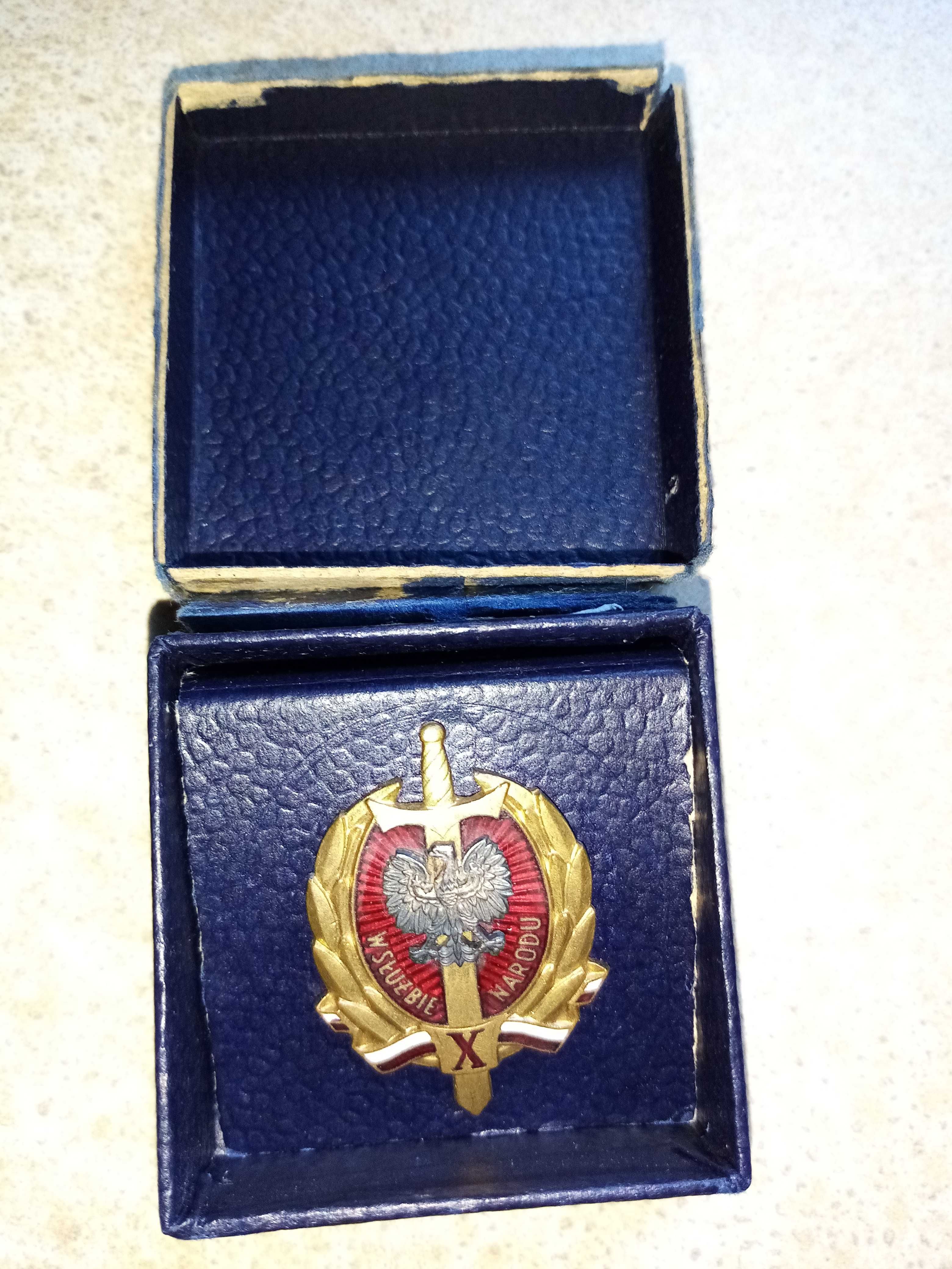 Złota odznaka milicyjna X lat w służbie narodu