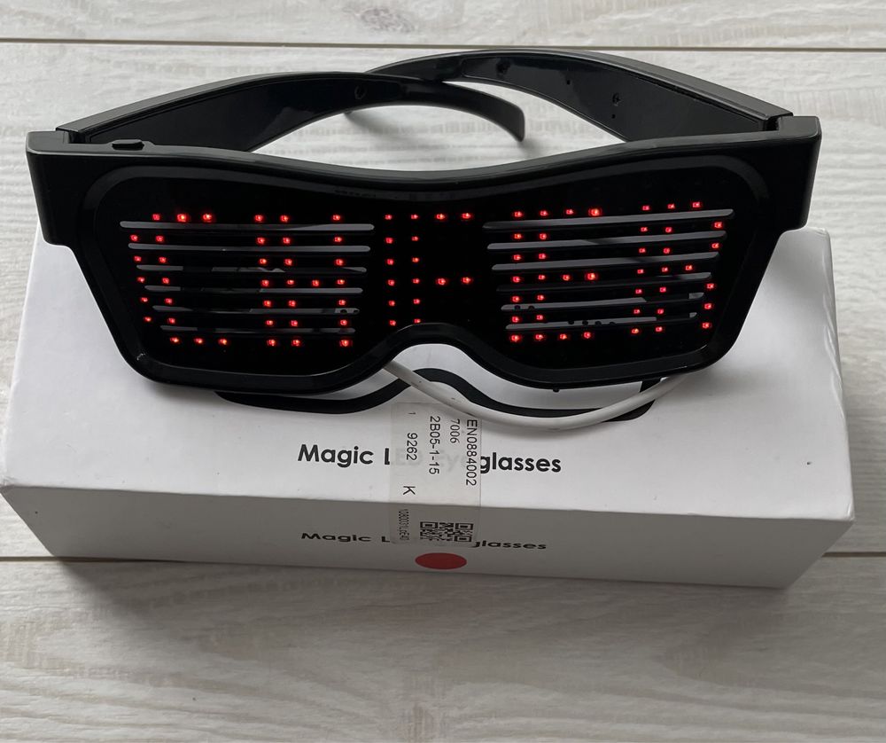 Okulary ledowe magic lenses podświetlane