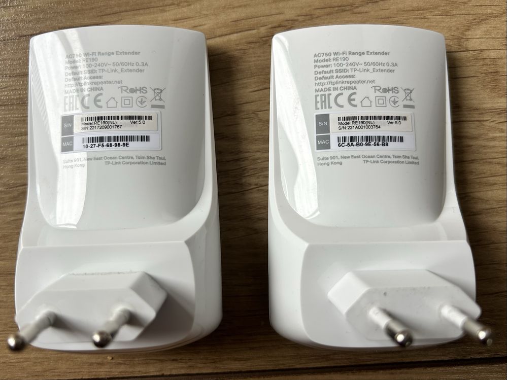 TP-LINK wi-fi extender wzmacniacz AC750 2szt