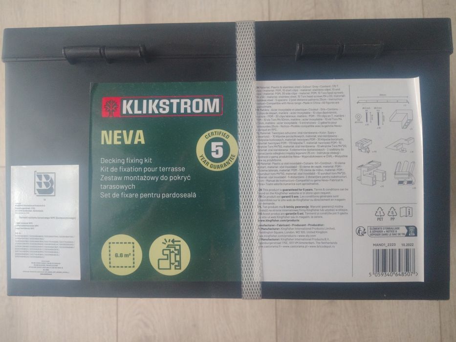 Zestaw montażowy Deski tarasowej  NEVA KLIKSTORM