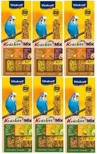 VITAKRAFT KRACKER 6 opakowań po 3 szt. mix smaków