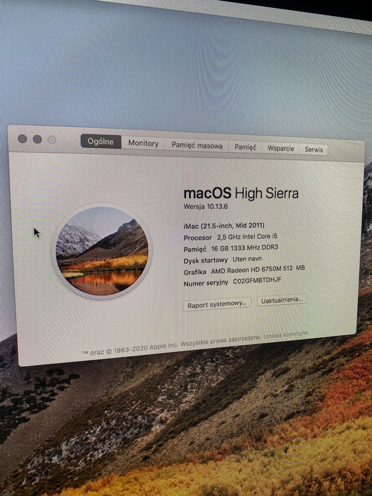 Apple iMac 21,5 2011 mid 16GB 500GB