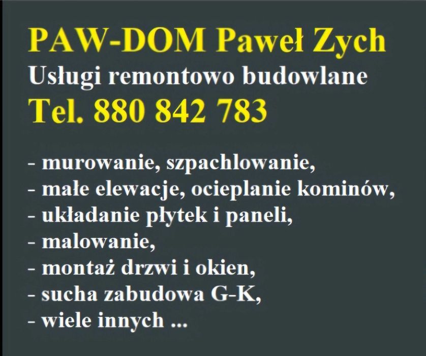 Usługi remontowo budowlane Wielopole Skrzyńskie,  Rzeszów i okolice