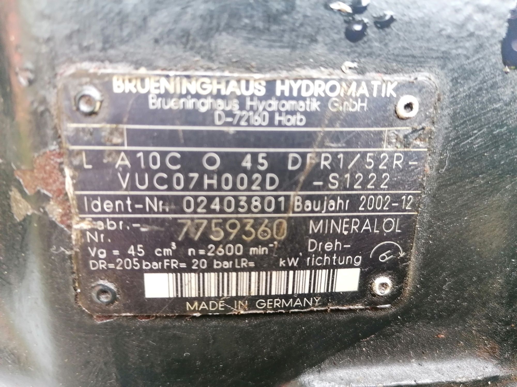 Pompa hydrauliczna Case CVX 1135,1145,1155,1170,1190