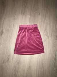 Велюровая мини юбка розовая y2k