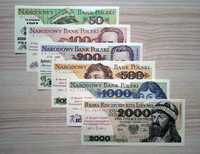 Banknoty PRL zestaw 6 szt.  stan UNC