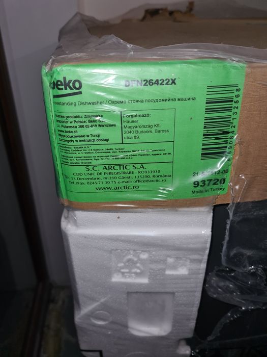 Zmywarka nierdzewka BEKO DFN26422X szara wolnostojąca 60 cm inwerter