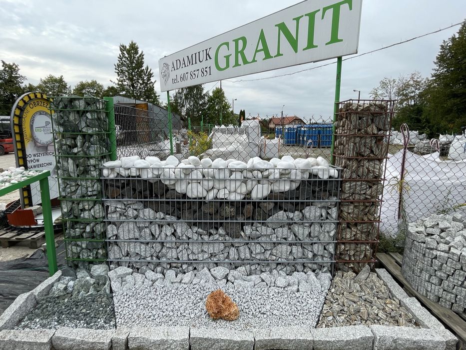 Otoczak Granitowy Kamienie do Ogrodu Bryły Ozdobny Grys
