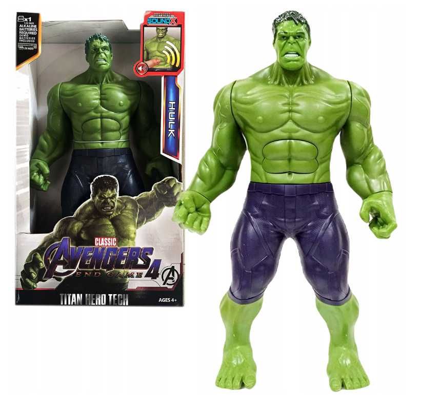 HULK DUŻA Ruchoma Figurka 30cm DŹWIĘK Światlo LED