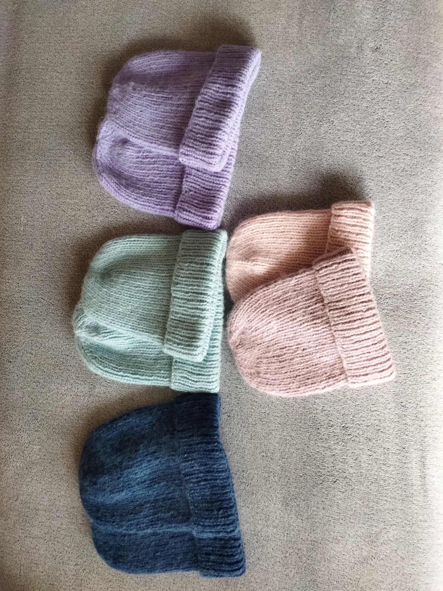 Czapka handmade merino + alpaka + jedwab