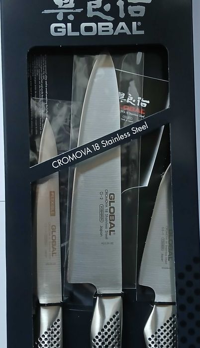 Zestaw noży kuchennych Global 3 szt. G-2111 CROMOVA 18*nowe*oryginal**